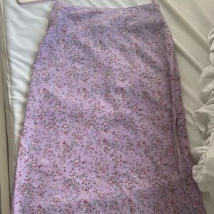 Brandy Melville John Galt Phoebe Purple Floral Midi Skirt